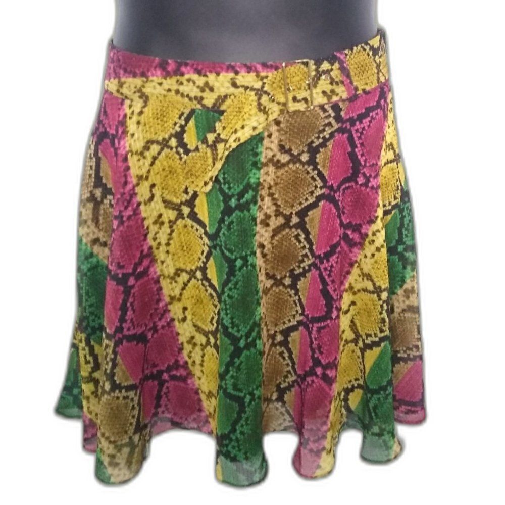 INC  Rainbow Python Snake Print Multi Color Size12